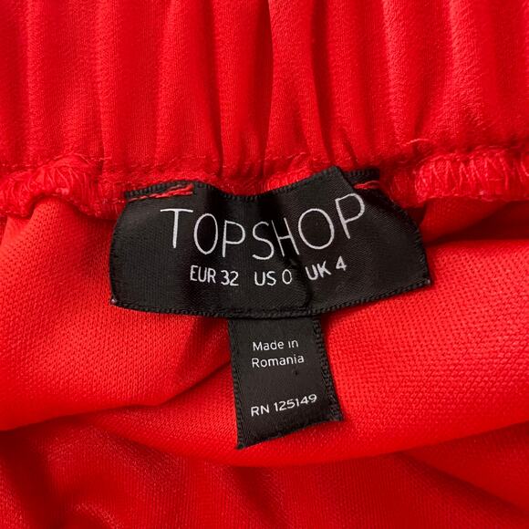 Topshop Strapless Maxi Dress Orange Red - 0 - Picture 6 of 6